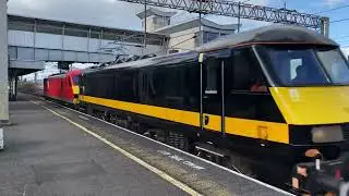 Class 90 Electrics 90029 & 90035 Fast at Nuneaton