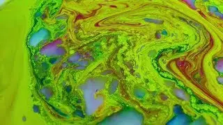 Abstract Oil Ink And Slow Motion Swirling Chemical Reaction Paint Background Texture | Stock