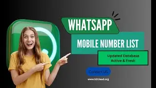 WhatsApp Number Database | Verified WhatsApp Mobile Number List & Phone Data