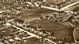 Lowville New York 1885 Panoramic Bird's Eye View Map 7074