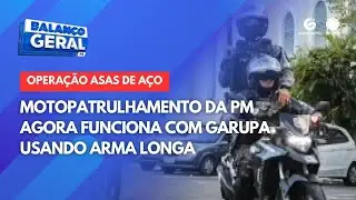 Motopatrulhamento da PM agora funciona com garupa usando arma longa