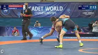 Qual. FS - 54 kg: M. ESHGHIVASOUK (IRI) df. R. HOWARD (USA) by VPO1, 8-4
