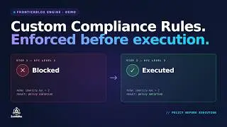 FrontierBlox Engine Demo: Pre-Execution Enforcement of Custom Compliance Rules