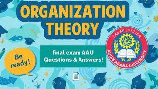 Organization theory final exam answers addis ababa university AAU