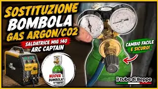 Installazione bombola Argon/Co2 su MIG140 di ArcCaptain #welding #bodycar #Fiat500f #iltubodibeppe