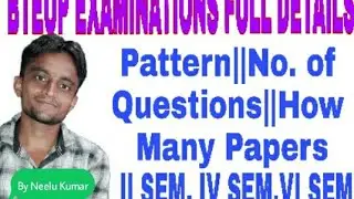 VI, IV,&II Sem exam bteup guidelines ||BTEUP EXAMINATIONS FULL DETAILS