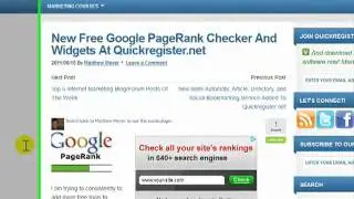 New Free Google PageRank Checker And Widgets At Quickregister.net