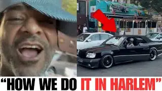 Jim Jones PULL UP In Harlem with 1993 Mercedes A124 Cabriolet For His Music Video