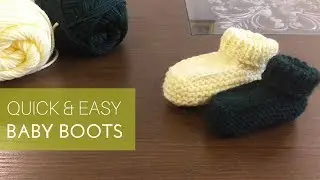 How to knit baby boots / shoes  super easy and quick