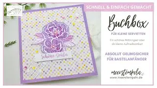 ⚓️ Buchbox für kleine Servietten | Mitbringsel | Anleitung | Florale Freundschaft von Stampin‘Up!