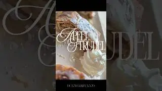 Apfelstrudel met vanillesaus en slagroom #pastry #apfelstrudel