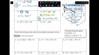 8.1 Factoring Quadratics Reprise