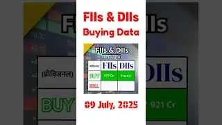 Fii Dii Data Analysis 📊 09 July 2025 #shorts #short #shortvideo #stockmarket #stocks #investment