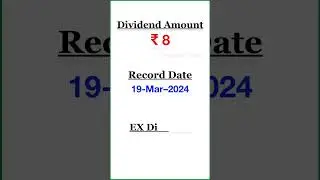 TVS Motor Company Limited Dividend 2024 Alert  #shorts