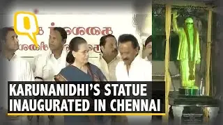 Opposition Leaders Attend Karunanidhi Statue Inauguration at DMK HQ