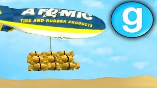 Gmod Sandbox - Dropping THE ATOM BOMB FROM A BLIMP!! Garry's Mod Funny Moments