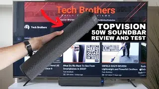 TOPVISION 50W Sound Bar REVIEW: Must Have For TV & Projector!
