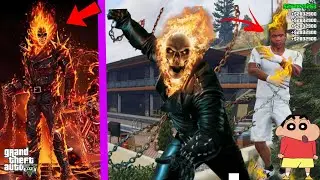 FRANKLIN BECAME GHOST RIDER POWER IN GTA 5 | GHOST RIDER IN GTA V