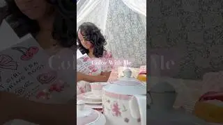 Color With Me | Spring Picnic | Outdoor Tea Party | Girly Girl Hobbies #sipsnibbleshobbies #coloring