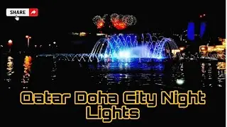 🌌 Qatar Doha City Night Lights | Cinematic 4K Video