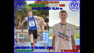 Federico Bruno Campione Italiano U20 2021 Triplo e 7&deg; europei U20 a Tallinn | Team Atletico Mercurio