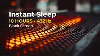 Heavy Droning Heater (10 Hours) | 432Hz Brown Noise | Black Screen after 10 min