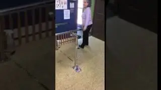 Walking with knee extension assist