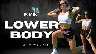15 MIN LOWER BODY WORKOUT WITH DUMBBELLS | Grow Your Glutes 🍑 Low Impact | No Repeats