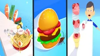 NOODLE RUN vs BURGER RUSH vs ICE CREAM RUN - Satisfying Tiktok Gameplay Mod APK