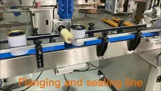 Automatic tin metal can flanging sealing machine,metal cans flanger,filp can machine,can seamer