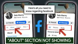 About Section Not Showing in Facebook  | How to See Facebook Profile About Section Not Showing