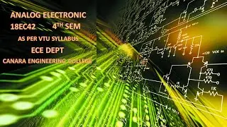 VTU ANALOG CIRCUITS 18EC42 M5 L1 Схемы операционных усилителей Активные фильтры нижних частот первого и второго порядка