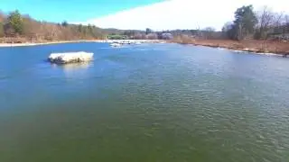 Narrowsburg new york,Delaware river,ice berg,dji phantom 3 professional 4k,