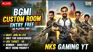 BGMI ROOM MATCH 🔴 Entry FREE | Telugu Custom Room LIVE | 29 Jan 2026 | NKS GAMING YT 9pm