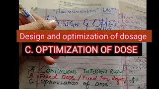 DESIGN AND OPTIMIZATION OF DOSAGE REGIMEN || Pharmacokinetics (Last Lecture) #pharma #lippincott