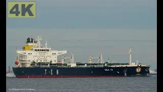 OSLO TS - Shipspotting Germany 🇩🇪 IMO 9737383 - River Elbe near City Otterndorf - 4K VIDEO