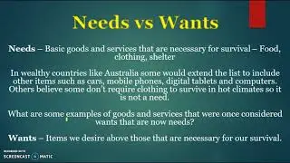Year 10 - Video 1 Introduction to Economics
