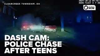 FULL DASH CAM: Police chase after teens in car, ends in car crash