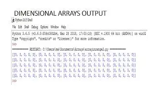 Create Rows and Columns,Dimensional Arrays in Python Programming www.newtechnologycentre.org.uk