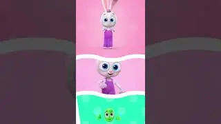 Hoppy&rsquo;s Magic Paint Day❄️🎨 | Snowy Art with Coco & Friends | Beadies: Early Learning #shorts🐾