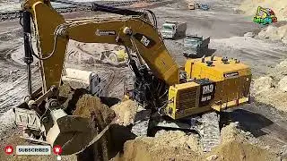 CAT 6015B & Liebherr 974 Excavators in Action 💪 Massive Overburden & Fast Truck Loading