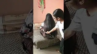 Thick Hair combing by kid 