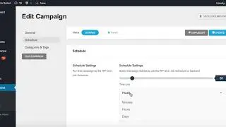 Auto Robot Campaign Schedule Settings