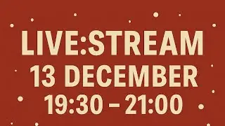 Livestream med Nils Kall L&ouml;rdag 13:e december Kl 19:30 - 21:00