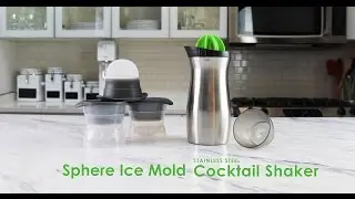 Tovolo Stainless Steel Cocktail Shaker & Tovolo Sphere Ice Mold