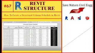 #67. How To Create a Structural Column Schedule in Revit.| Column Schedule| Revit Structure For Free