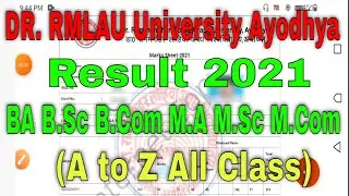 Dr RMLAU Result 2021 || Avadh University Result 2021 || RMLAU Result Kaise Dekhe || BA BSC MA MSC 💥💥