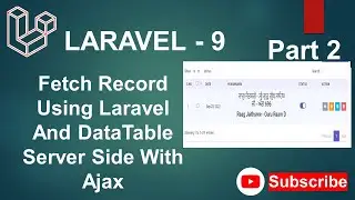 Ajax Server Side DataTable Use In Laravel