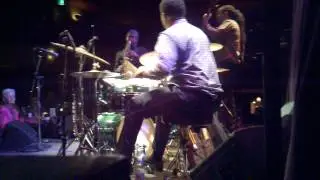 Magical drum solo by McClenty Hunter after beautiful bass solo by Corcoran Holt