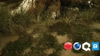 Mud Puddles with Quixel Mixer / Megascans, Cinema 4D & Redshift